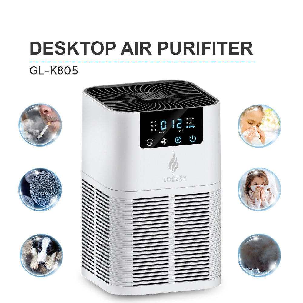 LOVZRY Air Purifier with True H13 HEPA Filter - منقي الهواء لفزري مع فلتر هيبا 13 حقيقي