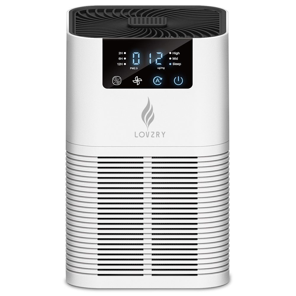 LOVZRY Air Purifier with True H13 HEPA Filter - منقي الهواء لفزري مع فلتر هيبا 13 حقيقي
