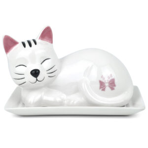 Cat Butter Dish with Lid